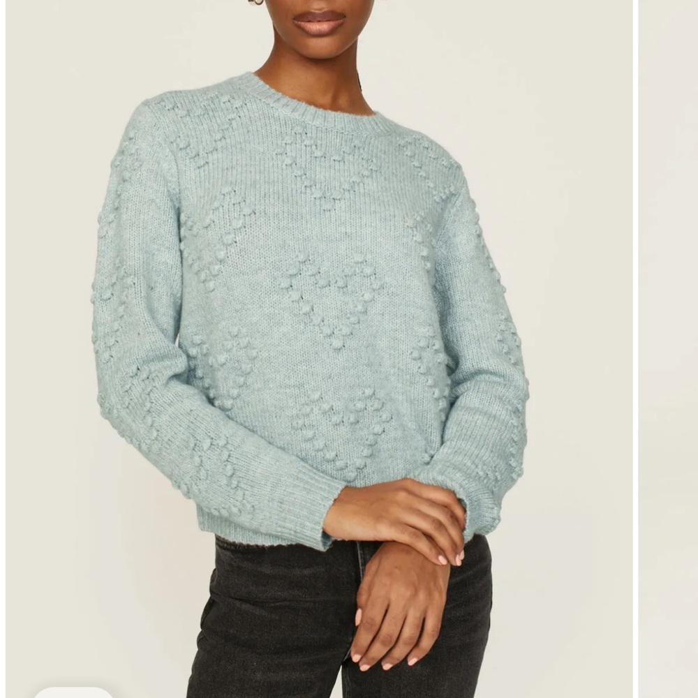 SPLENDID Blue Daphne Heart Sweater